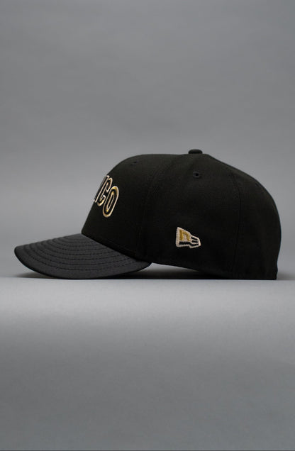 NEW ERA EXCLUSIVE 59FIFTY BLACK/SATIN MEXICO 2025 WORLD BASEBALL CLASSIC W/ MEXICO FLAG SIDE PATCH