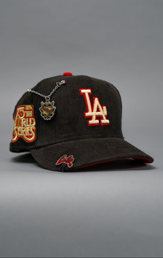 NEW ERA EXCLUSIVE 59FIFTY CORDUROY LOS ANGELES DODGERS W/ 75TH ANNIVERSARY SIDE PATCH