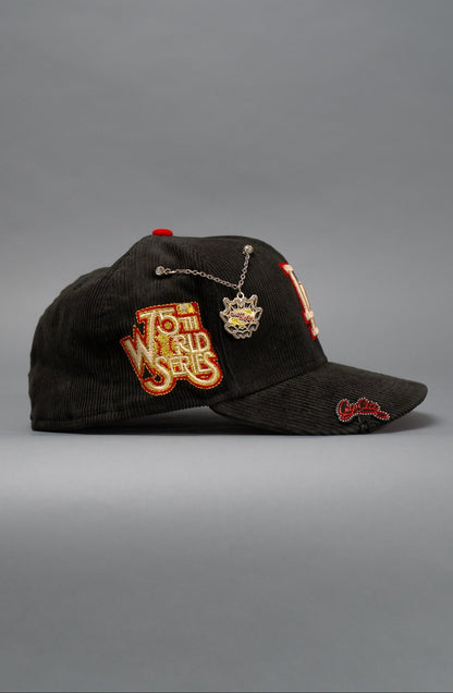 NEW ERA EXCLUSIVE 59FIFTY CORDUROY LOS ANGELES DODGERS W/ 75TH ANNIVERSARY SIDE PATCH