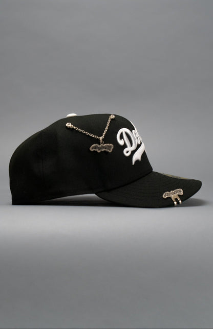 NEW ERA EXCLUSIVE 59FIFTY BLACK LOS ANGELES DODGERS SCRIPT