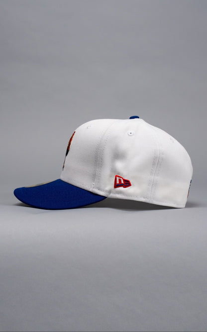 NEW ERA EXCLUSIVE 59FIFTY PEARL WHITE MEXICO "EL GALLO" W/ AMERICAN FLAG SIDE PATCH