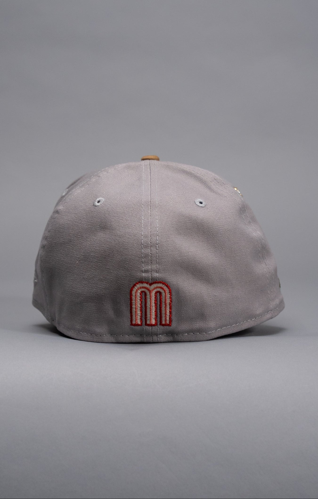 NEW ERA EXCLUSIVE 59FIFTY STONE GREY/KHAKI MEXICO 2025 WORLD BASEBALL CLASSIC W/ ROSES SIDE PATCH