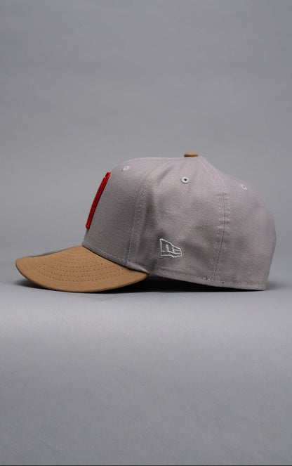 NEW ERA EXCLUSIVE 59FIFTY STONE GREY/KHAKI MEXICO 2025 WORLD BASEBALL CLASSIC W/ ROSES SIDE PATCH