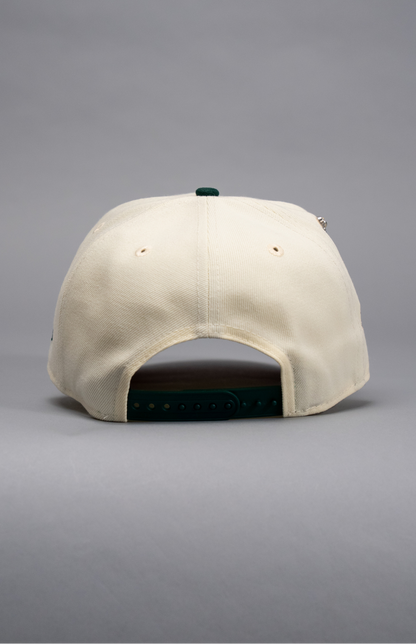 NEW ERA EXCLUSIVE 9FIFTY CHROME/FOREST GREEN ANAHEIM ANGELS SNAPBACK W/ ALL STAR GAME SIDE PATCH