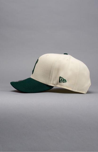 NEW ERA EXCLUSIVE 9FIFTY CHROME/FOREST GREEN ANAHEIM ANGELS SNAPBACK W/ ALL STAR GAME SIDE PATCH