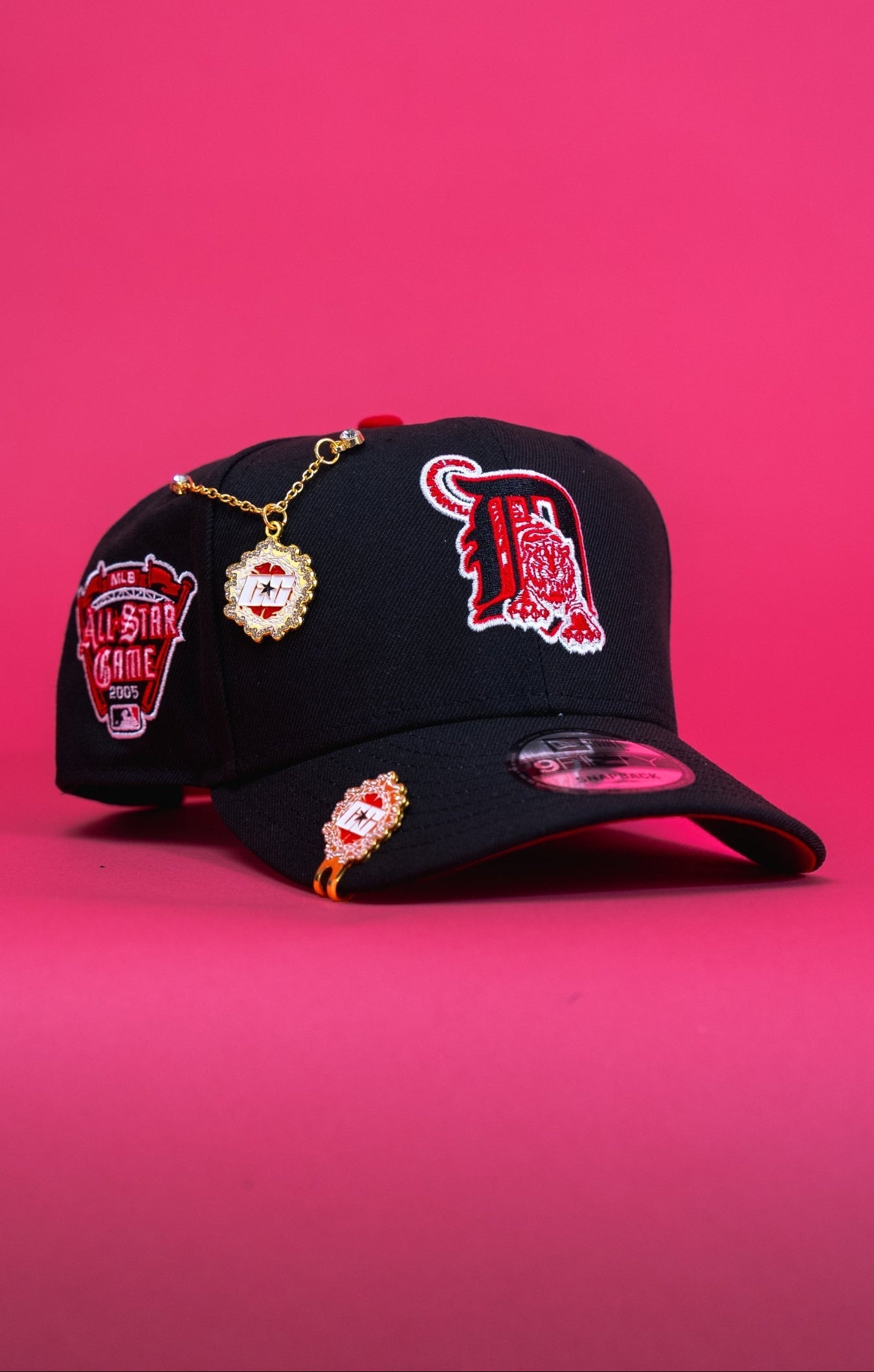 NEW ERA EXCLUSIVE 9FIFTY BLACK DETROIT TIGERS SNAPBACK W/ 2005 ALL STAR GAME SIDE PATCH