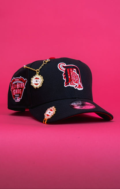 NEW ERA EXCLUSIVE 9FIFTY BLACK DETROIT TIGERS SNAPBACK W/ 2005 ALL STAR GAME SIDE PATCH