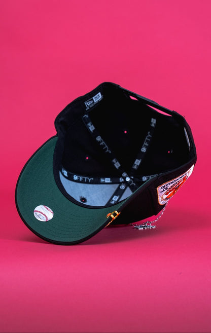 NEW ERA EXCLUSIVE 9FIFTY BLACK BALTIMORE ORIOLES SNAPBACK W/ 30TH ANNIVERSARY SIDE PATCH