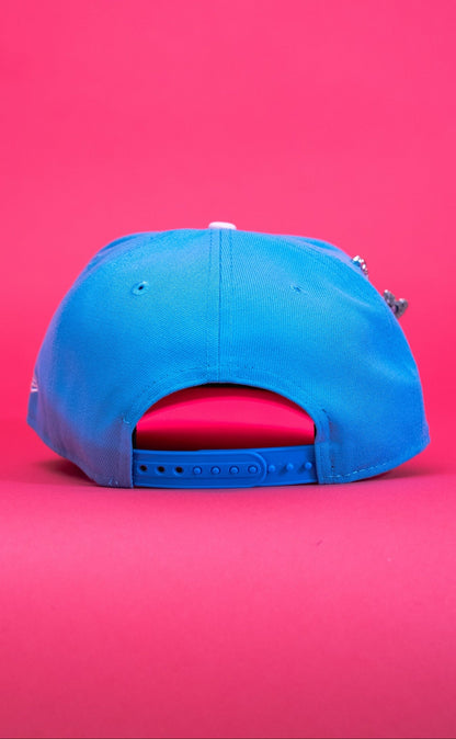 NEW ERA EXCLUSIVE 9FIFTY ICY BLUE CHARROS DE JALISCO SNAPBACK W/ CAMPEONES SIDE PATCH