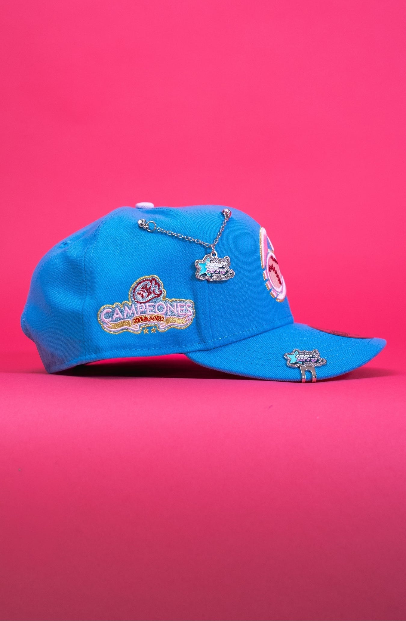 NEW ERA EXCLUSIVE 9FIFTY ICY BLUE CHARROS DE JALISCO SNAPBACK W/ CAMPEONES SIDE PATCH