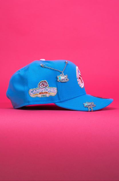 NEW ERA EXCLUSIVE 9FIFTY ICY BLUE CHARROS DE JALISCO SNAPBACK W/ CAMPEONES SIDE PATCH