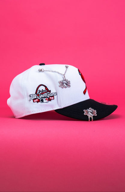 NEW ERA EXCLUSIVE 9FIFTY PEARL WHITE ST LOUIS CARDINALS SNAPBACK W/ ALL STAR GAME SIDE PATCH
