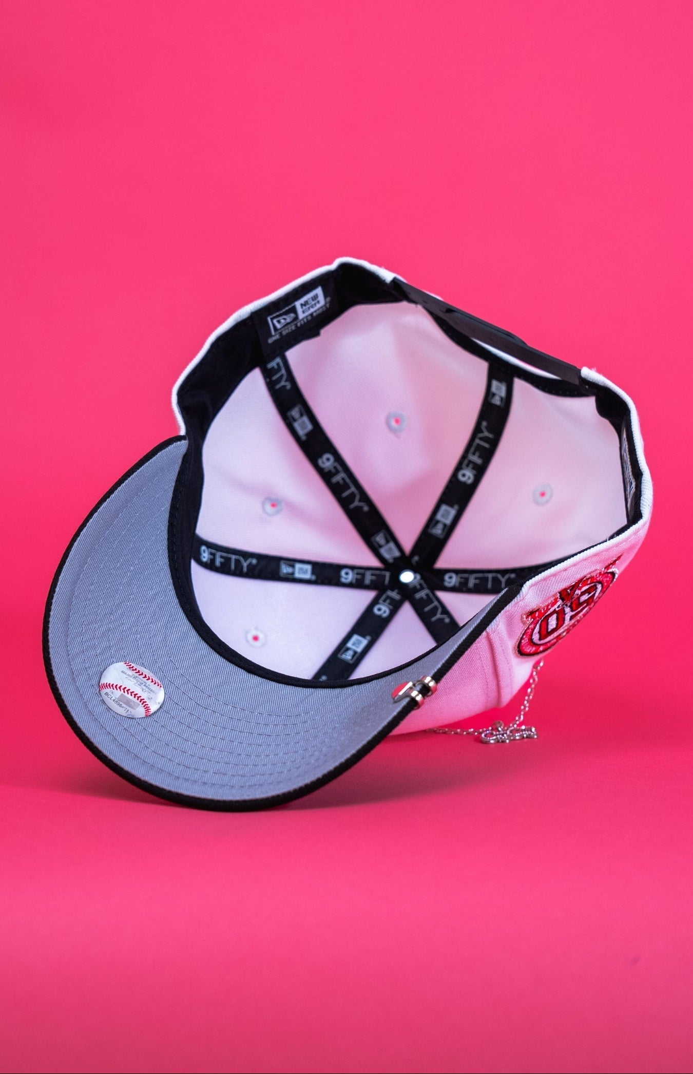 NEW ERA EXCLUSIVE 9FIFTY PEARL WHITE ANAHEIM ANGELS SNAPBACK W/ 50TH ANNIVERSARY SIDE PATCH