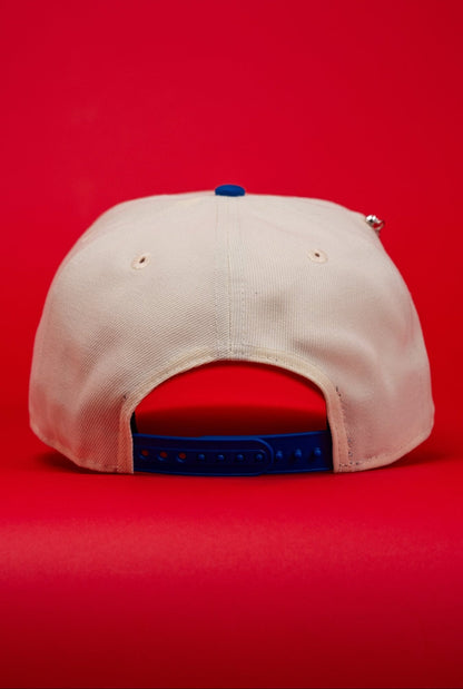 NEW ERA EXCLUSIVE 9FIFTY CHROME/BLUE HOUSTON ASTROS SNAPBACK W/ 50TH ANNIVERSARY SIDE PATCH
