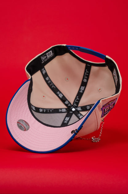 NEW ERA EXCLUSIVE 9FIFTY CHROME/BLUE HOUSTON ASTROS SNAPBACK W/ 50TH ANNIVERSARY SIDE PATCH