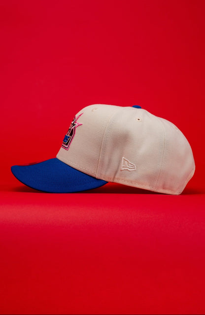NEW ERA EXCLUSIVE 9FIFTY CHROME/BLUE HOUSTON ASTROS SNAPBACK W/ 50TH ANNIVERSARY SIDE PATCH