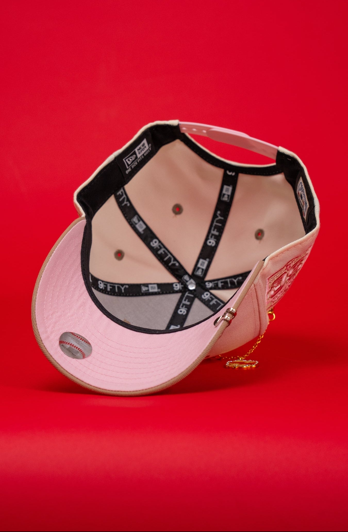 NEW ERA EXCLUSIVE 9FIFTY CHROME/BEIGE HOUSTON ASTROS SNAPBACK W/ 50TH ANNIVERSARY SIDE PATCH
