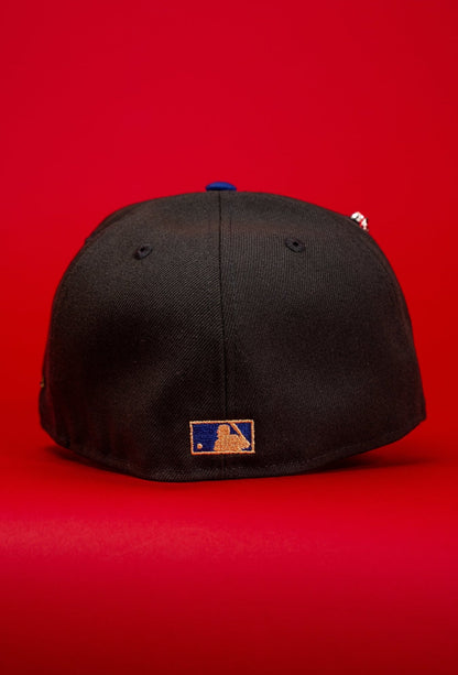 NEW ERA EXCLUSIVE 59FIFTY BLACK BROOKLYN DODGERS SCRIPT W/ "42" SIDE PATCH