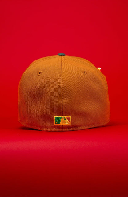 NEW ERA EXCLUSIVE 59FIFTY DARK KHAKI/GREEN PHILADELPHIA PHILLIES W/ 1996 ALL STAR GAME PATCH