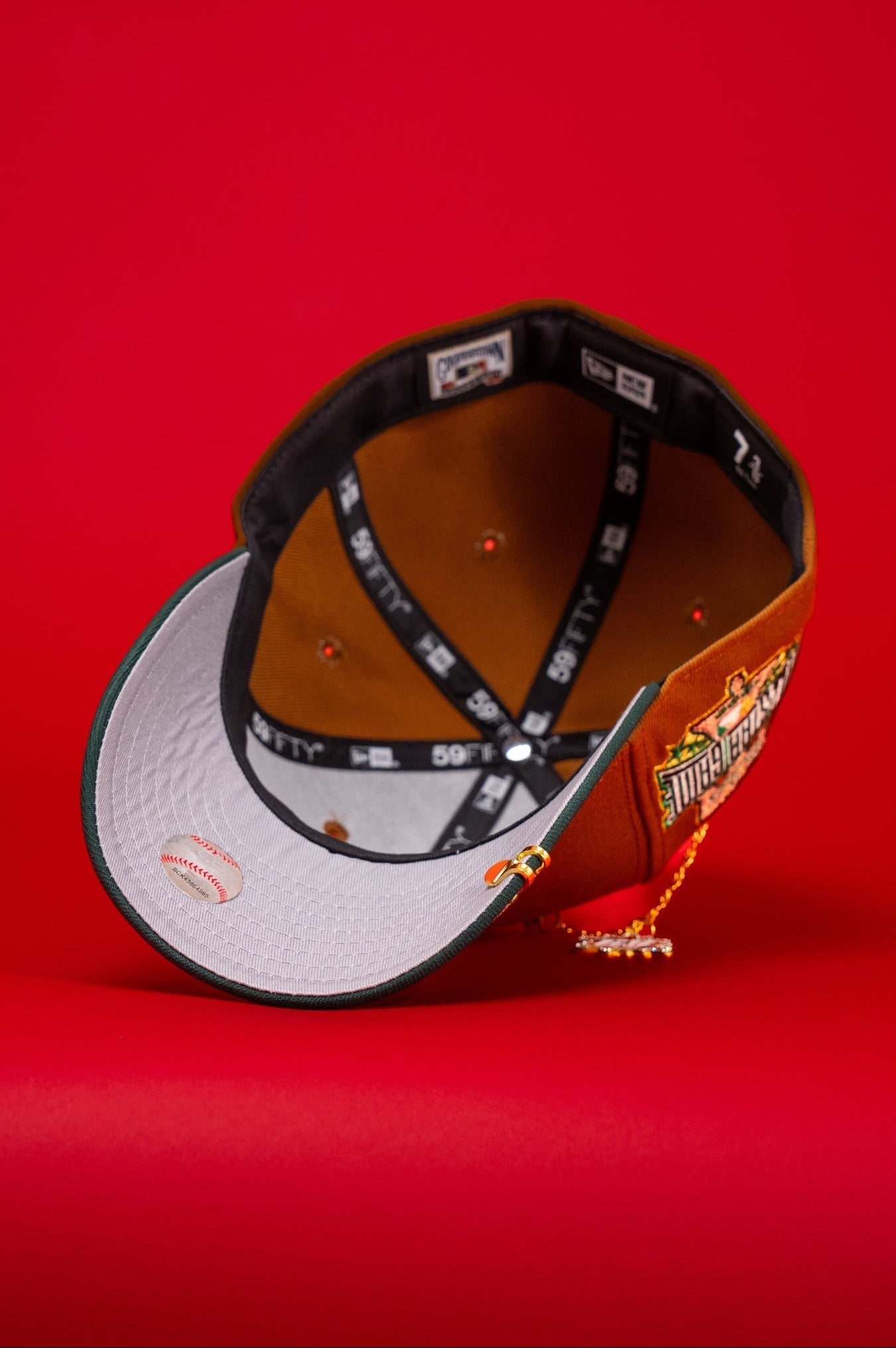 NEW ERA EXCLUSIVE 59FIFTY DARK KHAKI/GREEN PHILADELPHIA PHILLIES W/ 1996 ALL STAR GAME PATCH