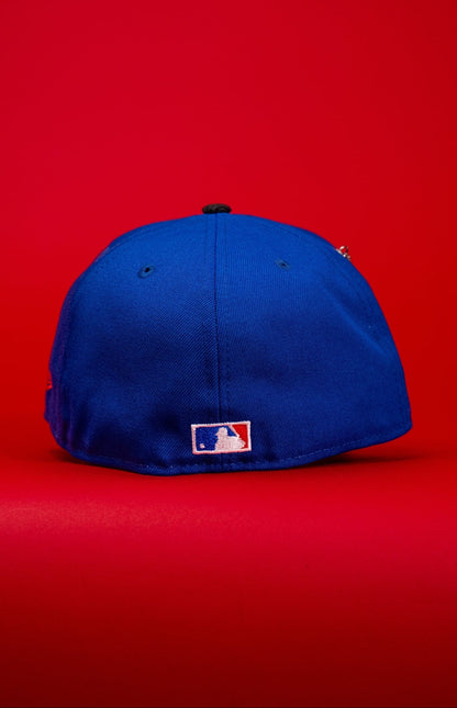 NEW ERA EXCLUSIVE 59FIFTY BLUE/CORDUROY LOS ANGELES DODGERS SCRIPT W/ 100TH ANNIVERSARY SIDE PATCH