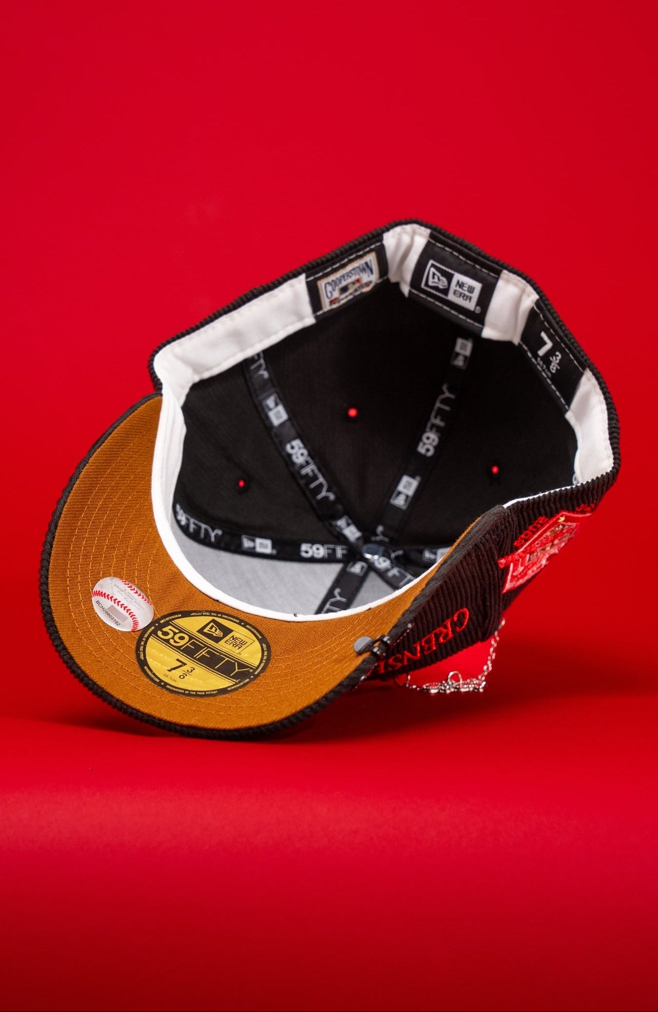 NEW ERA EXCLUSIVE 59FIFTY CORDUROY LOS ANGELES DODGERS W/ "CRENSHAW" + 50TH ANNIVERSARY SIDE PATCH