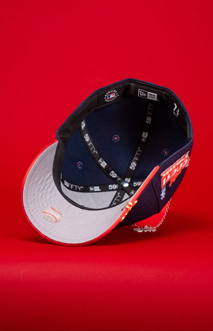 NEW ERA EXCLUSIVE 59FIFTY NAVY/HOT PINK WASHINGTON NATIONALS W/ CACTI PARK SIDE PATCH