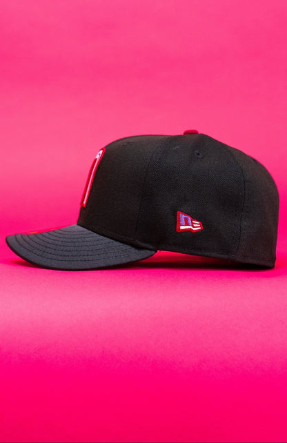 NEW ERA EXCLUSIVE 59FIFTY BLACK/SATIN 2025 WBC MEXICO W/ MEXICO FLAG SIDE PATCH