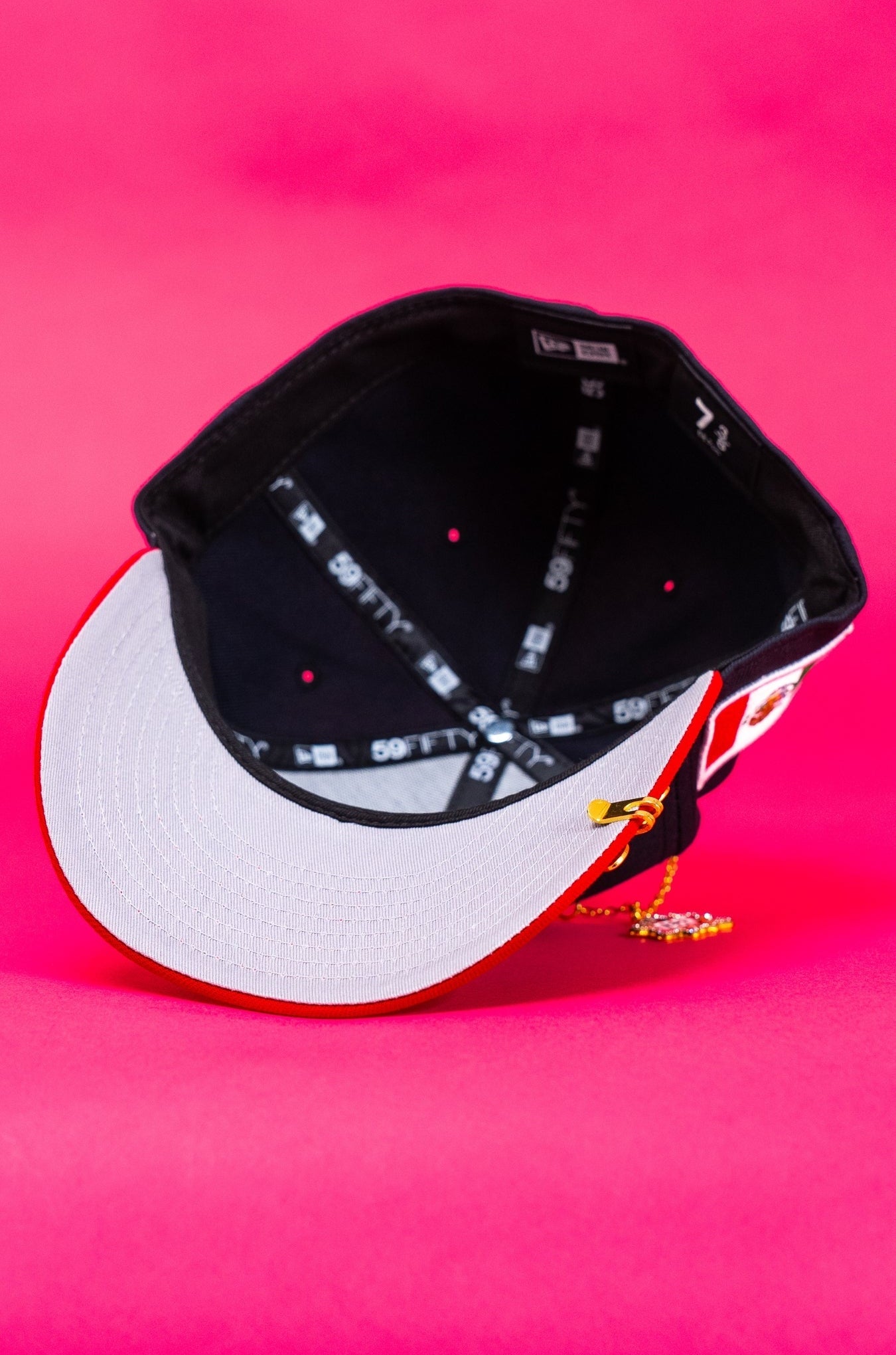 NEW ERA EXCLUSIVE 59FIFTY NAVY/RED 2025 WBC MEXICO SCRIPT W/ MEXICO FLAG SIDE PATCH