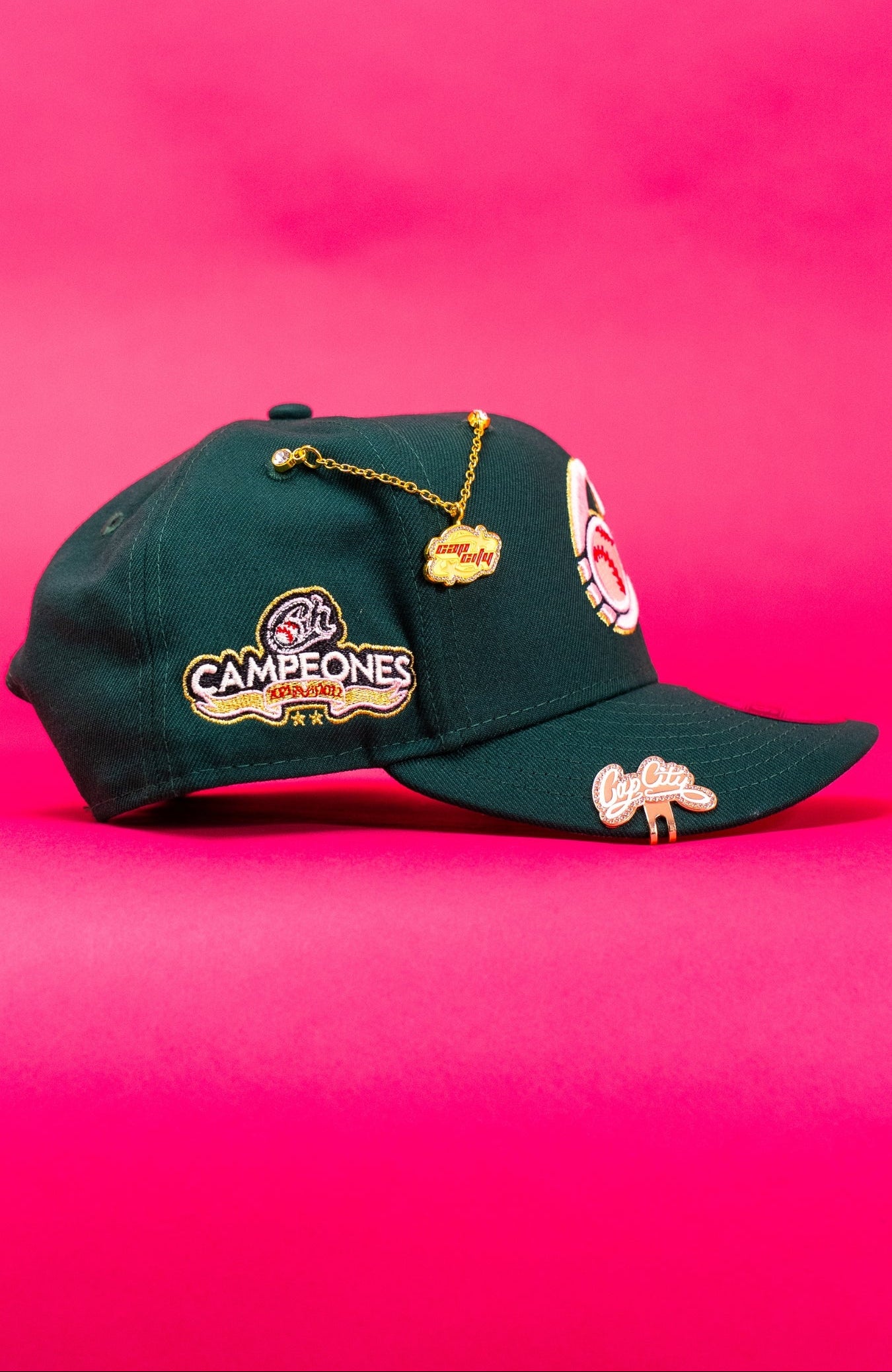 NEW ERA EXCLUSIVE 9FIFTY FOREST GREEN CHARROS DE JALISCO SNAPBACK W/ CAMPEONES SIDE PATCH