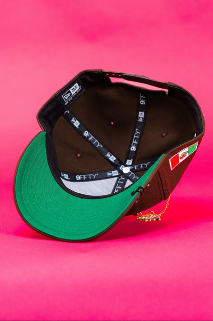 NEW ERA EXCLUSIVE 9FIFTY BROWN MEXICO 2025 WORLD BASEBALL CLASSIC SNAPBACK W/ MEXICO FLAG SIDE PATCH