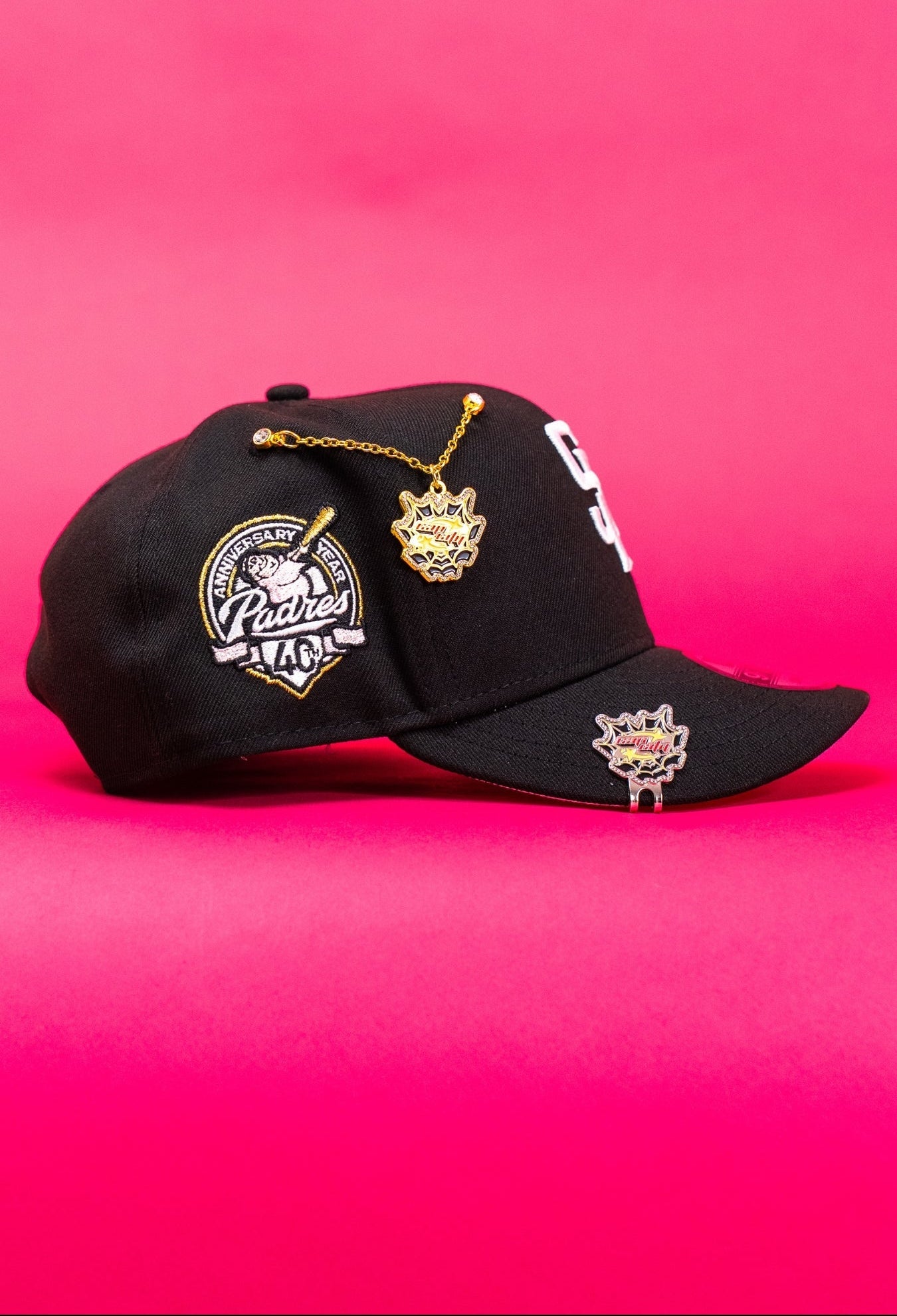 NEW ERA EXCLUSIVE 9FIFTY BLACK SAN DIEGO PADRES SNAPBACK W/ PALM TREES + 40TH ANNIVERSARY SIDE PATCH