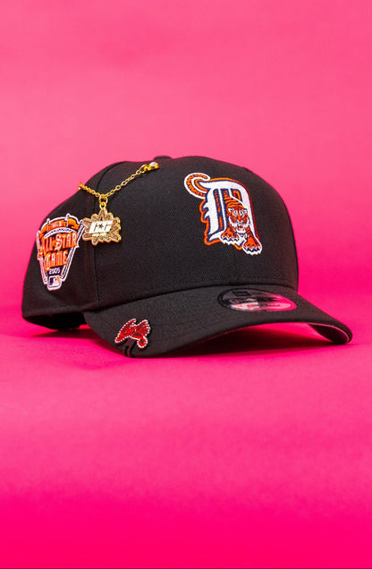 NEW ERA EXCLUSIVE 9FIFTY BLACK DETROIT TIGERS SNAPBACK W/ ALL STAR GAME SIDE PATCH