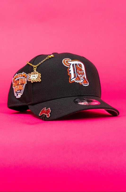 NEW ERA EXCLUSIVE 9FIFTY BLACK DETROIT TIGERS SNAPBACK W/ ALL STAR GAME SIDE PATCH