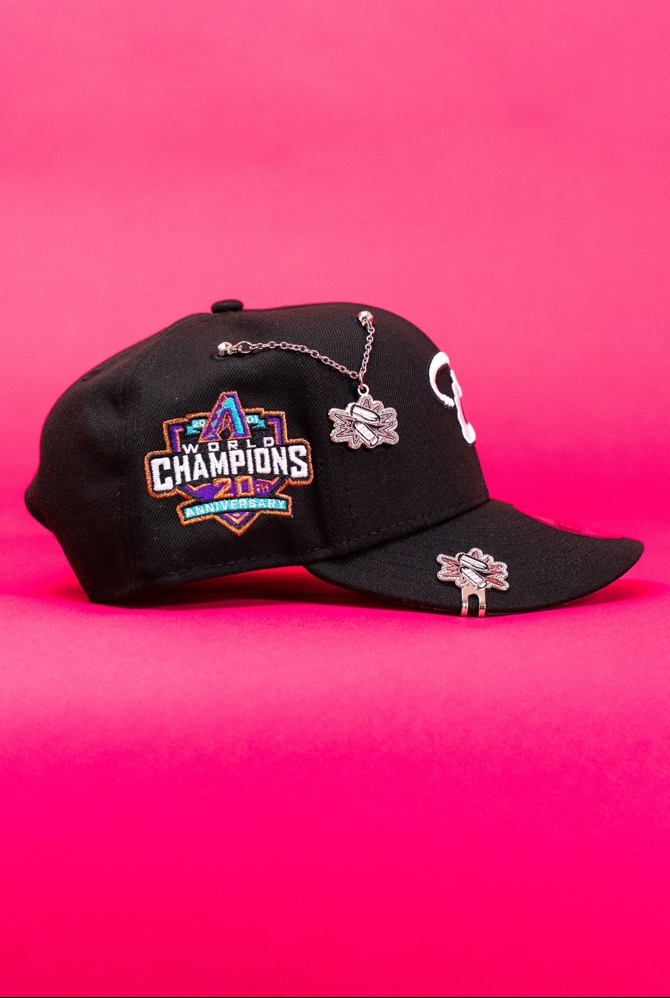 NEW ERA EXCLUSIVE 9FIFTY BLACK ARIZONA DIAMONDBACKS SNAPBACK W/ WORLD SERIES CHAMPIONS SIDE PATCH