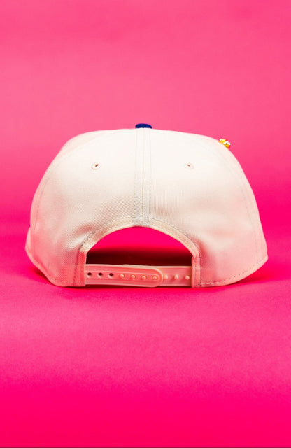 NEW ERA EXCLUSIVE 9FIFTY CHROME/BLUE MEXICO 2025 WORLD BASEBALL CLASSIC SNAPBACK W/ MEXICO FLAG SIDE PATCH