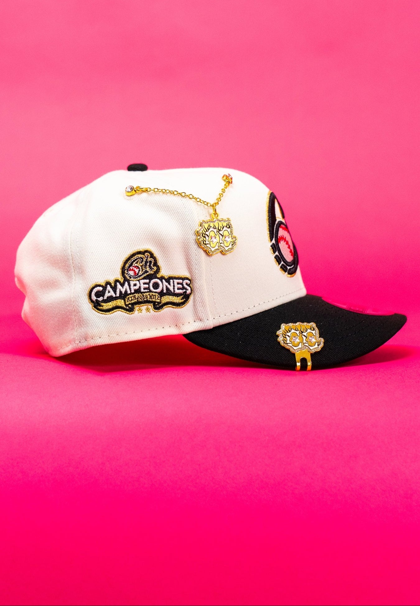 NEW ERA EXCLUSIVE 9FIFTY CHROME/BLACK CHARROS DE JALISCO SNAPBACK W/ CAMPEONES SIDE PATCH