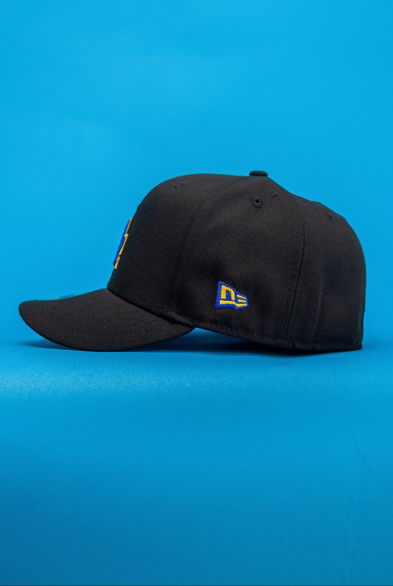 NEW ERA EXCLUSIVE 59FIFTY BLACK LOS ANGELES DODGERS W/ 50TH ANNIVERSARY SIDE PATCH