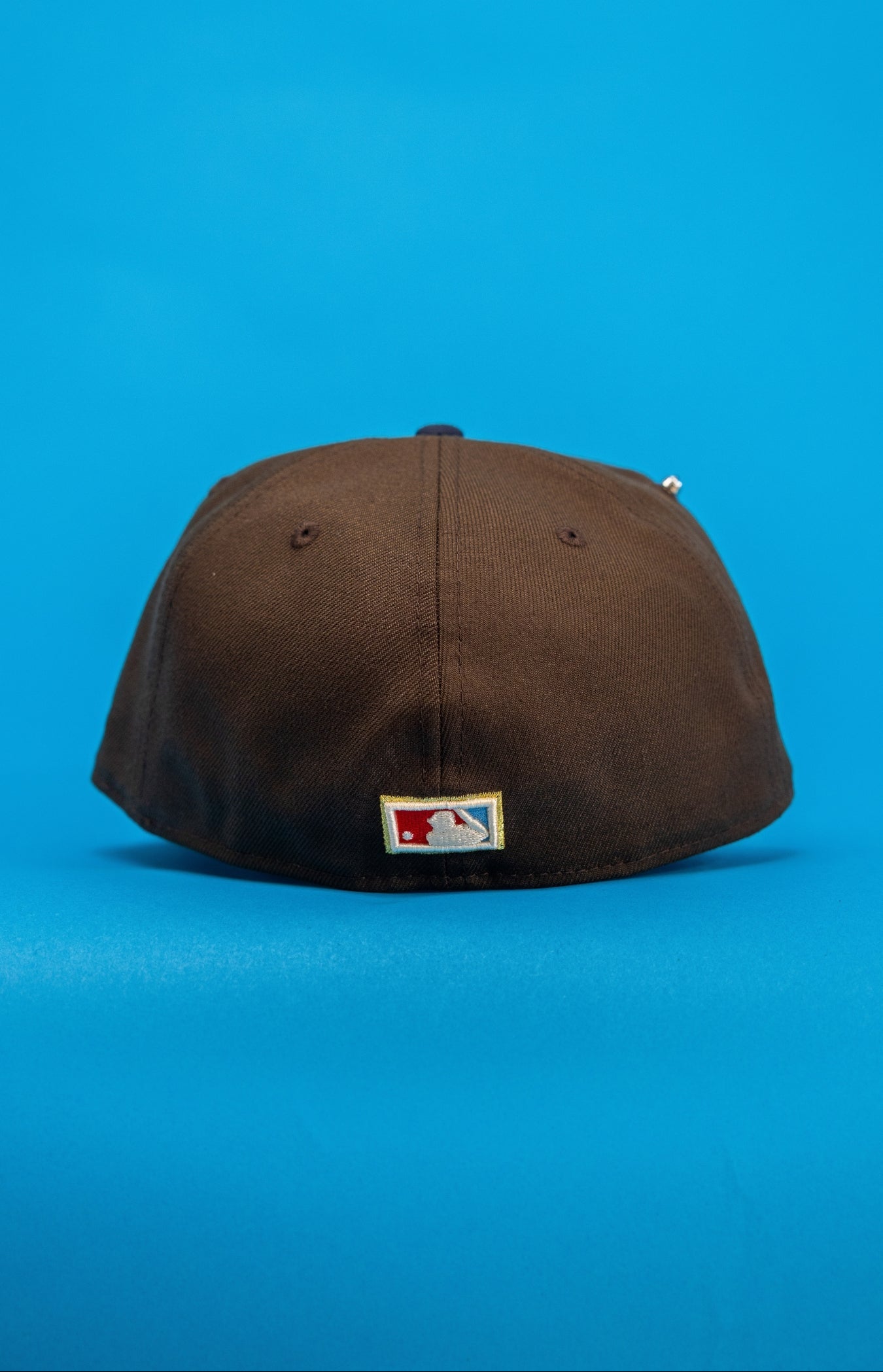 NEW ERA EXCLUSIVE 59FIFTY BROWN/NAVY ANAHEIM ANGELS W/ 40TH ANNIVERSARY SIDE PATCH