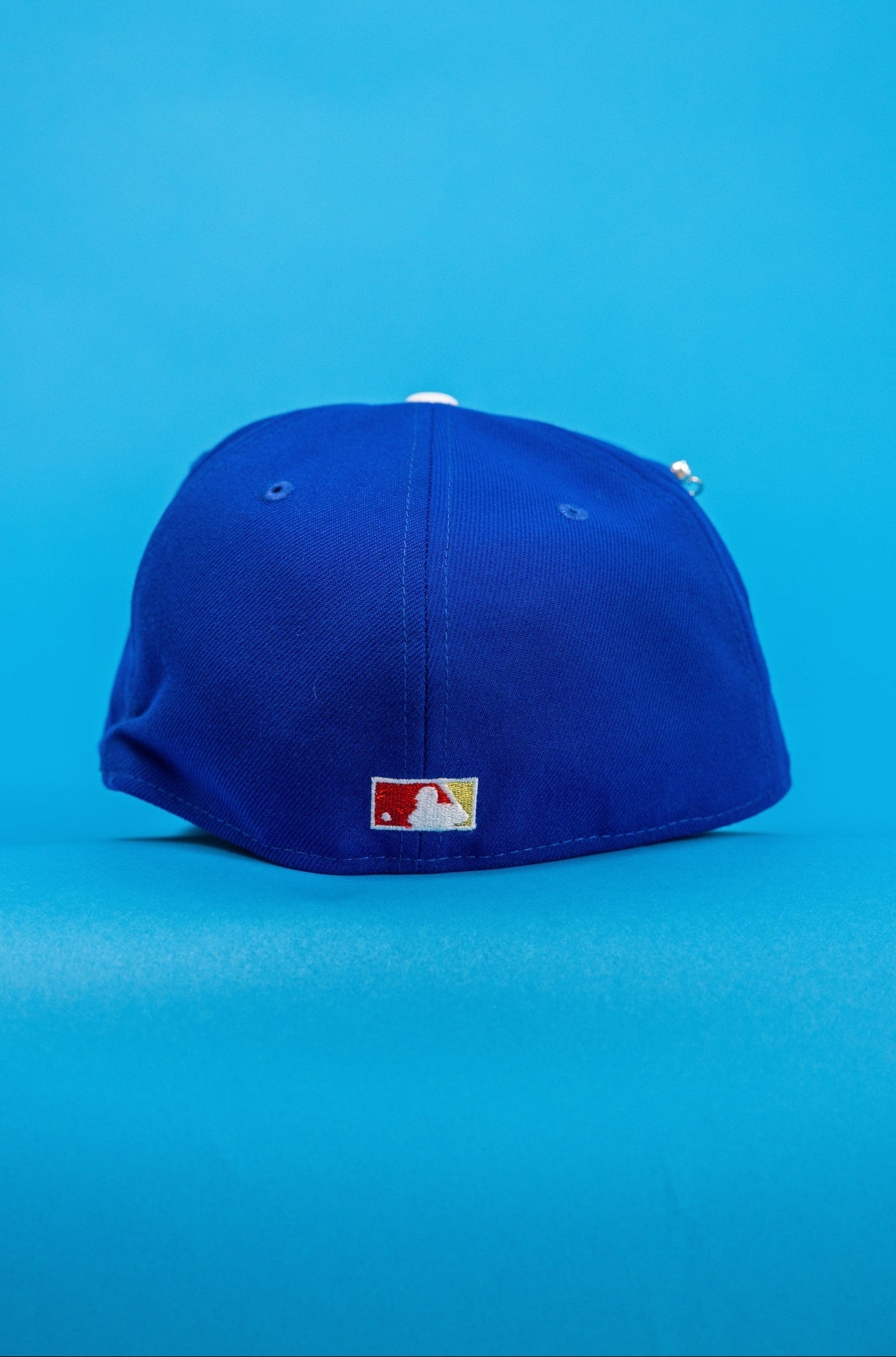 NEW ERA EXCLUSIVE 59FIFTY BLUE LOS ANGELES DODGERS SCRIPT W/ 40TH ANNIVERSARY SIDE PATCH