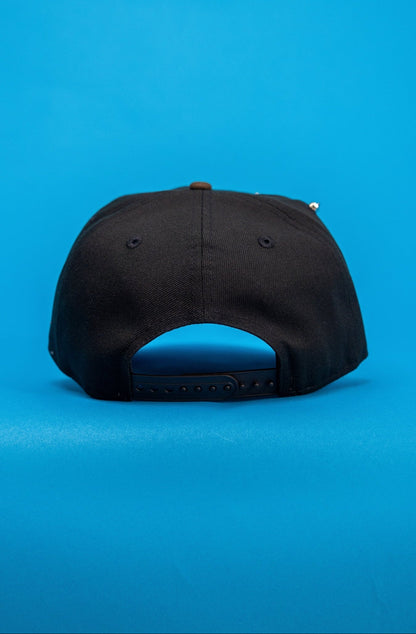 NEW ERA EXCLUSIVE 9FIFTY BLACK/BROWN SAN DIEGO PADRES SNAPBACK W/ 40TH ANNIVERSARY SIDE PATCH