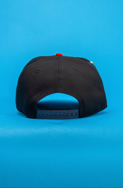 NEW ERA EXCLUSIVE 9FIFTY BLACK/GREY LOS ANGELES DODGERS SNAPBACK W/ ROSES + 50TH ANNIVERSARY SIDE PATCH