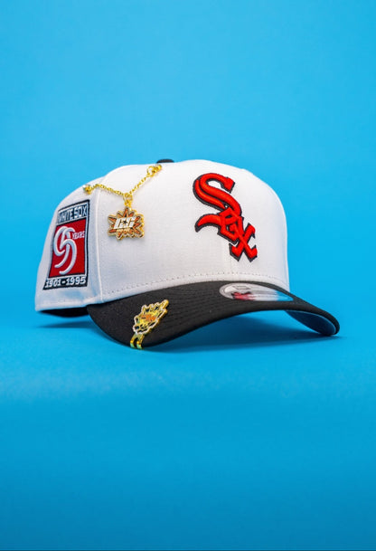 NEW ERA EXCLUSIVE 9FIFTY PEARL WHITE CHICAGO WHITE SOX SNAPBACK W/ 95TH ANNIVERSARY SIDE PATCH
