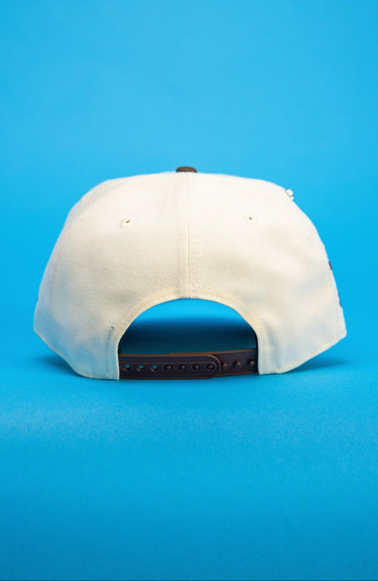NEW ERA EXCLUSIVE 9FIFTY CHROME/BROWN ATLANTA BRAVES SNAPBACK W/ 30TH ANNIVERSARY SIDE PATCH