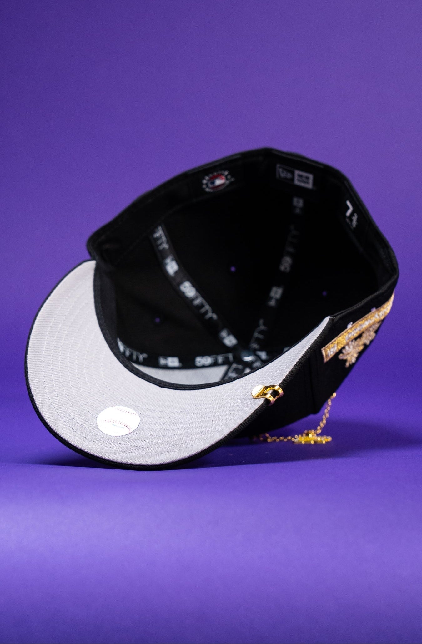 NEW ERA EXCLUSIVE 59FIFTY BLACK LOS ANGELES DODGERS W/ "HOLLYWOOD BLVD" SIDE PATCH