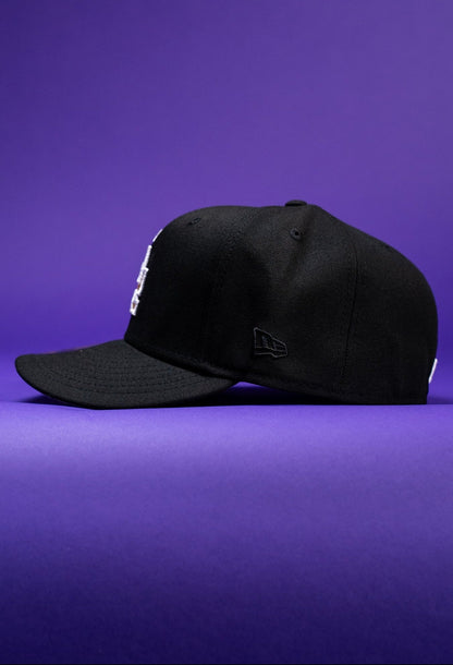 NEW ERA EXCLUSIVE 59FIFTY BLACK LOS ANGELES DODGERS W/ "HOLLYWOOD BLVD" SIDE PATCH