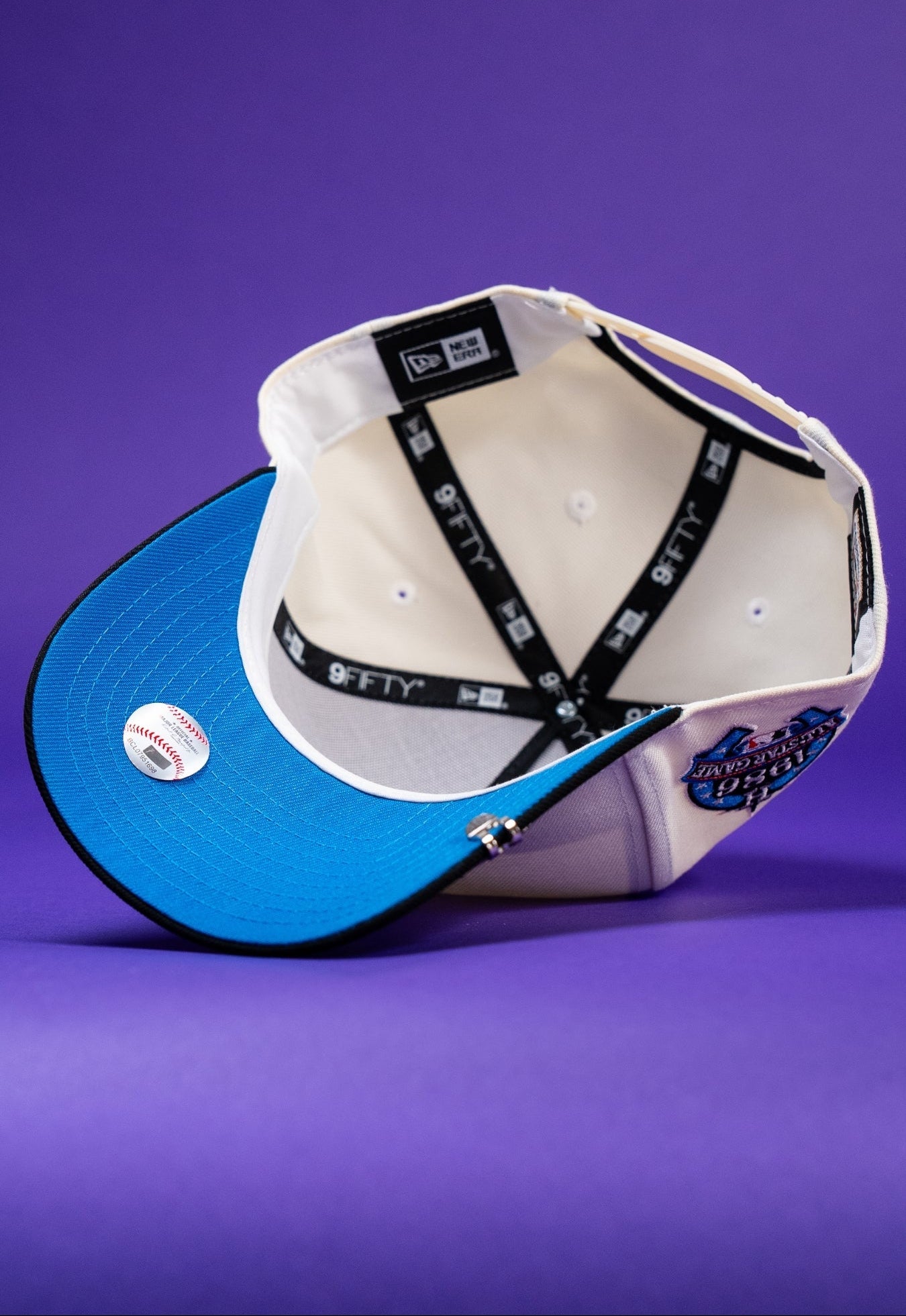 NEW ERA 9FIFTY A-FRAME CHROME/BLACK HOUSTON ASTROS SNAPBACK W/ 1986 ALL STAR GAME SIDE PATCH