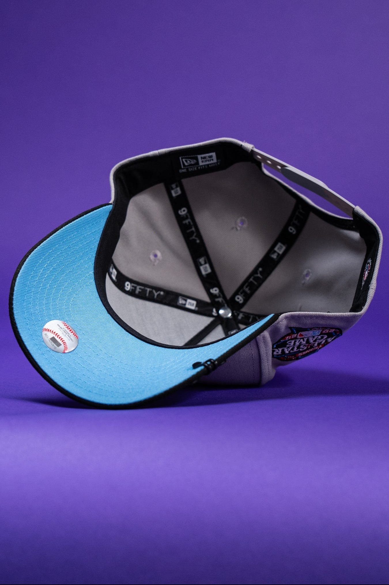 NEW ERA 9FIFTY A-FRAME GREY/BLACK TEXAS RANGERS W/ ALL STAR GAME SIDE PATCH