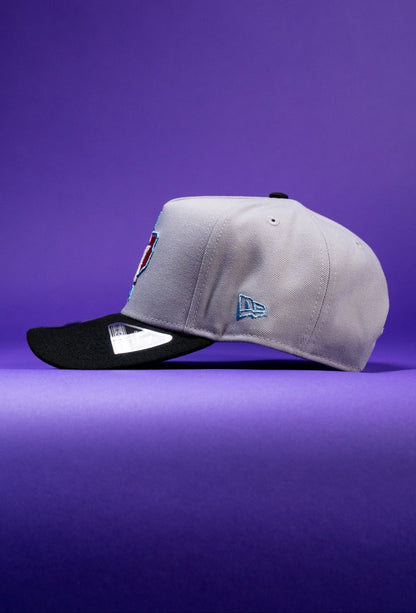 NEW ERA 9FIFTY A-FRAME GREY/BLACK TEXAS RANGERS W/ ALL STAR GAME SIDE PATCH