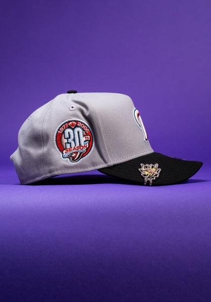 NEW ERA 9FIFTY A-FRAME GREY/BLACK TORONTO BLUE JAYS W/ 30TH SEASON SIDE PATCH